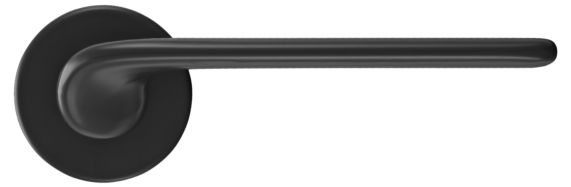 Ручка дверная TOMORROW R5 NERO-ST на круглой розетке 7мм, цвет -  черный soft-touch фото купить в Ижевске