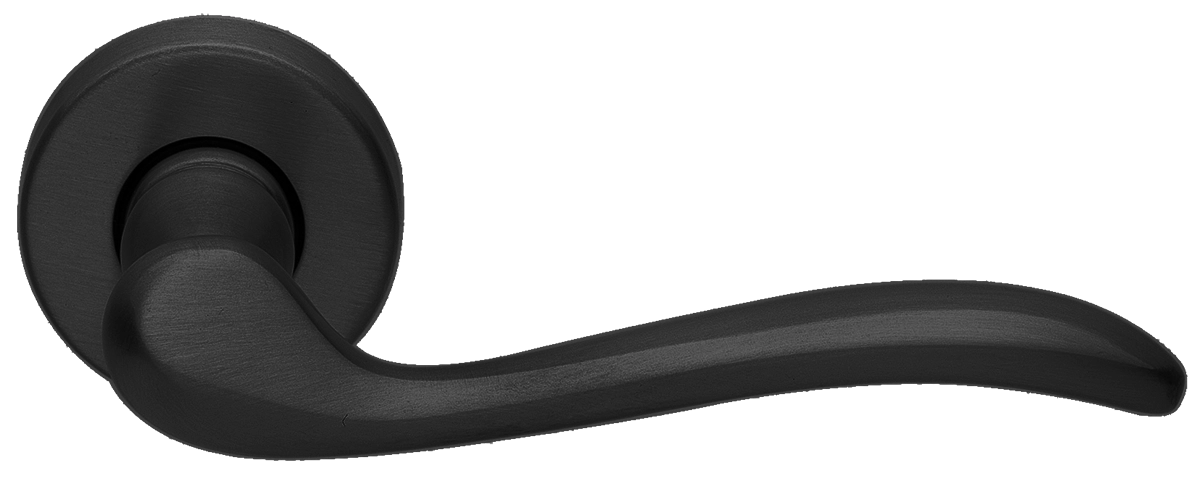 Ручка дверная TOSCANA R2 NERO раздельная на круглой розетке, цвет - черный фото купить Ижевск