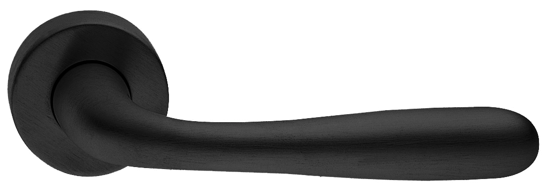 Ручка дверная RUBINO R2 NERO раздельная на круглой розетке, цвет - черный фото купить Ижевск
