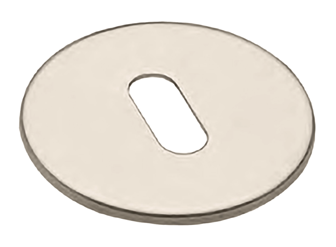 Накладка на ключевой цилиндр LUX-FK-R5 NIS на круглой розетке под ключ буратино, цвет - матовый никель фото купить Ижевск