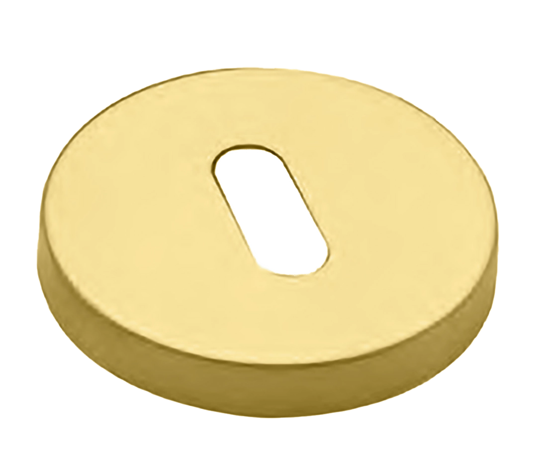 Накладка на ключевой цилиндр LUX-FK-R6 OTL на круглой розетке под ключ буратино, цвет - золото фото купить Ижевск