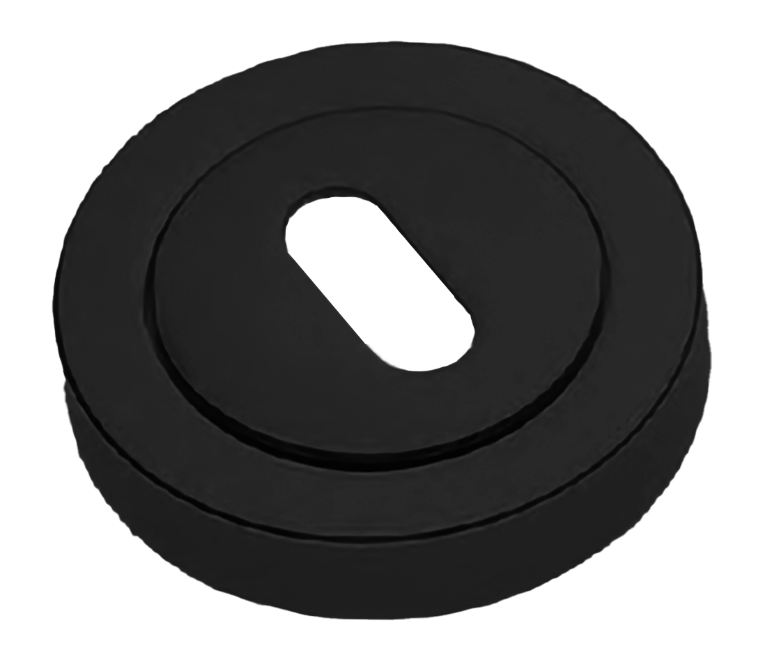 Накладка на ключевой цилиндр LUX-FK-R2 NERO на круглой розетке под ключ буратино, цвет - черный фото купить Ижевск