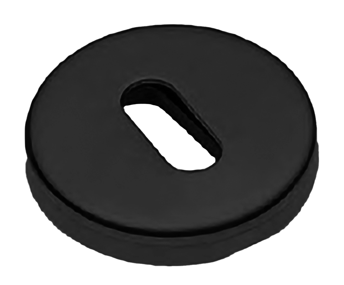 Накладка на ключевой цилиндр LUX-FK-R3-E NERO на круглой розетке под ключ буратино, цвет - черный фото купить Ижевск