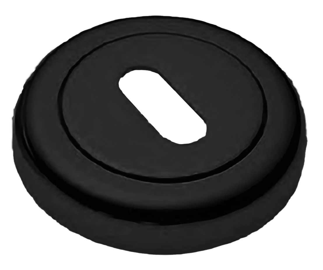 Накладка на ключевой цилиндр LUX-FK-R4 NERO на круглой розетке под ключ буратино, цвет - черный фото купить Ижевск