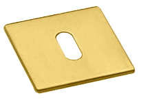 Накладка на ключевой цилиндр LUX-FK-S1 OSA на квадратной розетке под ключ буратино, цвет - матовое золото фото купить Ижевск