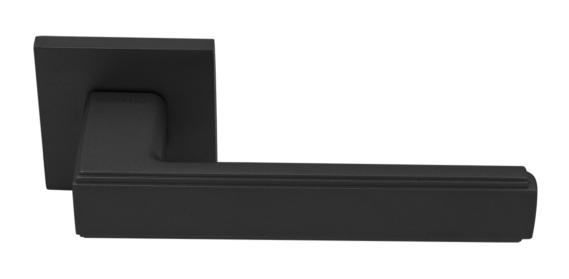 Ручка дверная MH-64-S6 BL STEPS на квадратной розетке 6 мм, цвет черный фото купить Ижевск