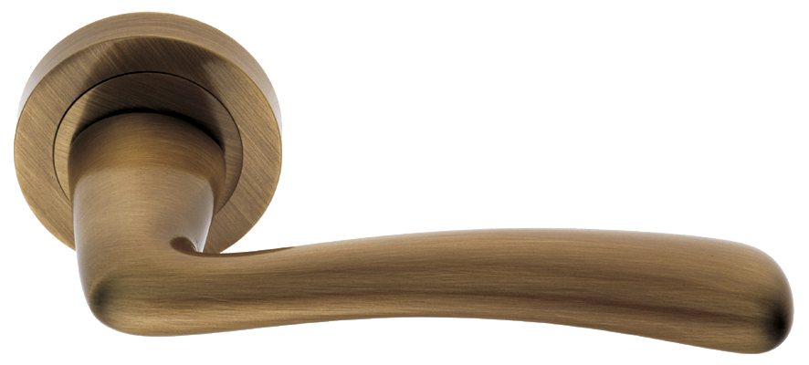 Ручка дверная COCKATOO R2 BGO раздельная на круглой розетке, цвет - матовая бронза фото купить в Ижевске