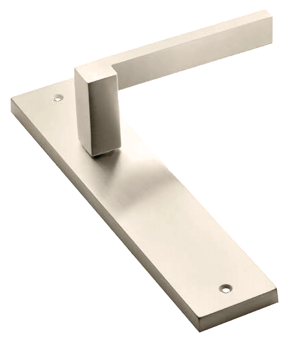 Ручка дверная на планке STONE PL NIS, цвет матовый никель, латунь фото купить в Ижевске