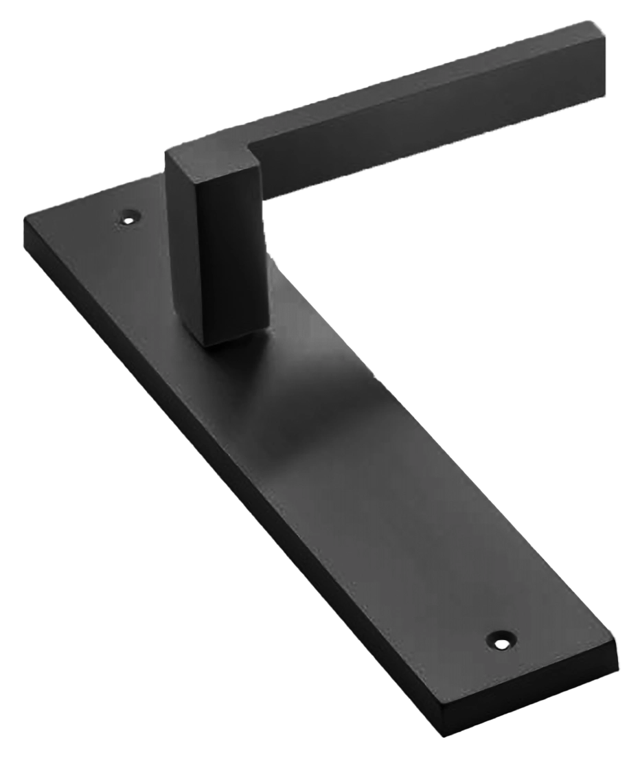 Ручка дверная на планке STONE PL NERO, цвет черный, латунь фото купить в Ижевске