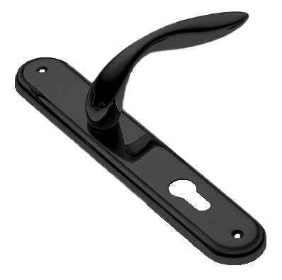 Ручка дверная на планке LEON PL NERO, цвет черный, латунь фото купить в Ижевске