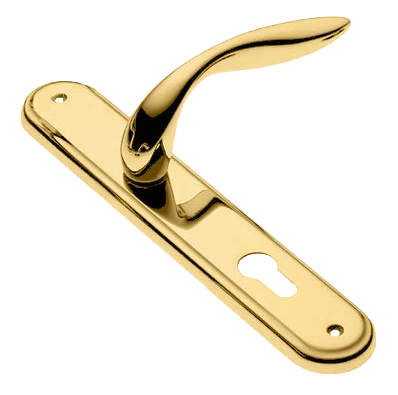 Ручка дверная на планке LEON PL OTL, цвет золото, латунь фото купить в Ижевске