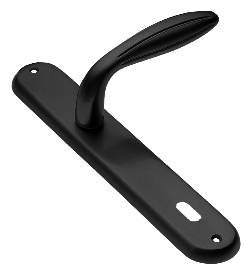 Ручка дверная на планке BUD PL NERO, цвет черный, латунь фото купить в Ижевске