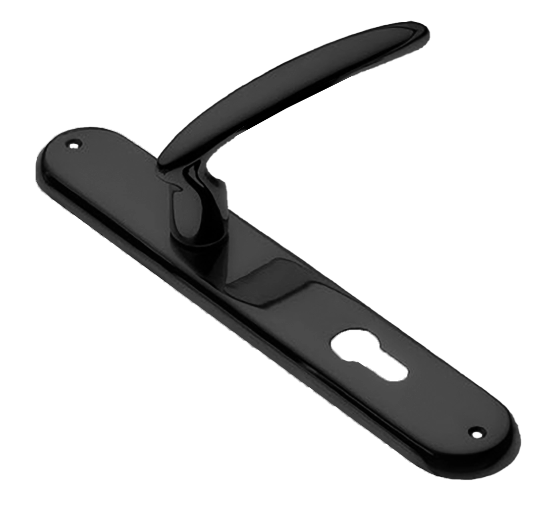 Ручка дверная на планке FLAMINGO PL NERO, цвет черный, латунь фото купить в Ижевске