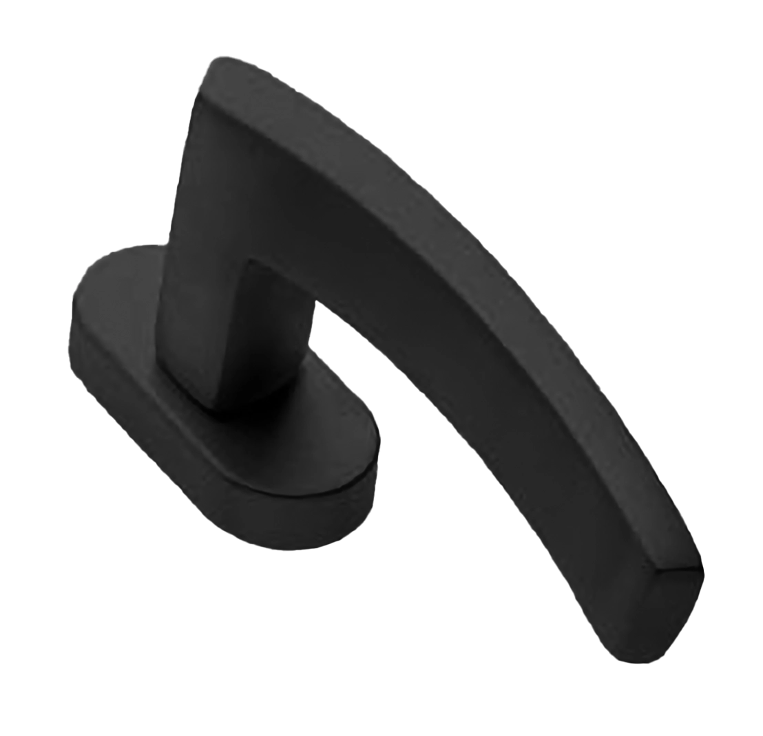 Ручка оконная WIND W1 NERO на прямоугольной розетке, цвет черный, латунь фото купить в Ижевске