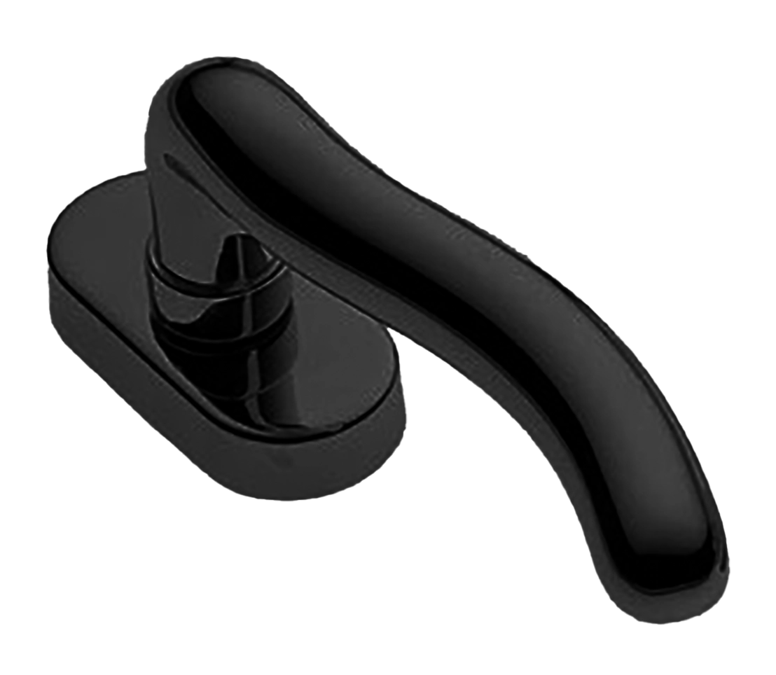 Ручка оконная SNAKE W1 NERO на прямоугольной розетке, цвет черный, латунь фото купить в Ижевске