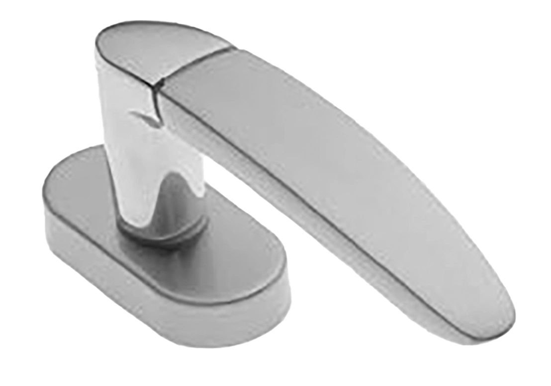 Ручка оконная SAIL W1 CSA/CRO на прямоугольной розетке, цвет матовый хром/хром, латунь фото купить в Ижевске