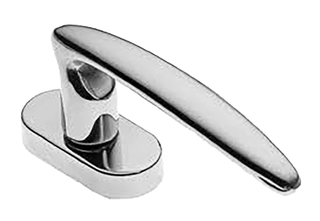 Ручка оконная FLAMINGO W1 CRO на прямоугольной розетке, цвет хром, латунь фото купить в Ижевске