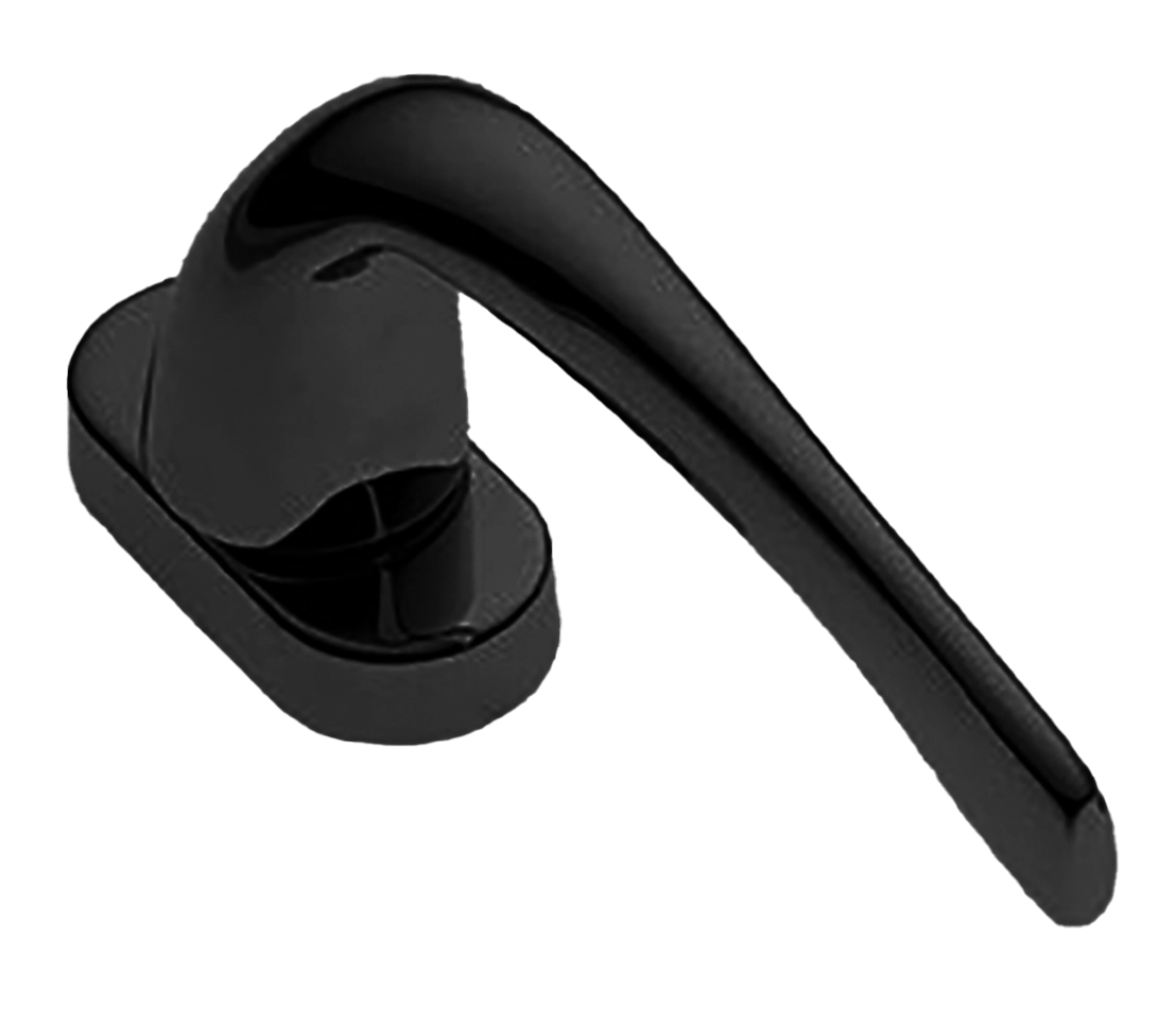 Ручка оконная LE MANS W1 NERO на прямоугольной розетке, цвет черный, латунь фото купить в Ижевске