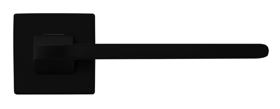 Ручка дверная SPUTNIK S5 NERO-ST на квадратной розетке, цвет черный soft-touch, ЦАМ фото купить в Ижевске