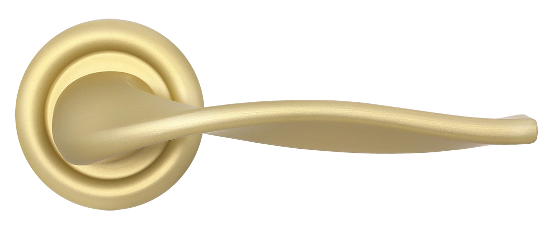 Ручка дверная SKYSCRAPER R7 AH на круглой розетке, цвет Осенний мёд/Autumn Honey фото купить в Ижевске