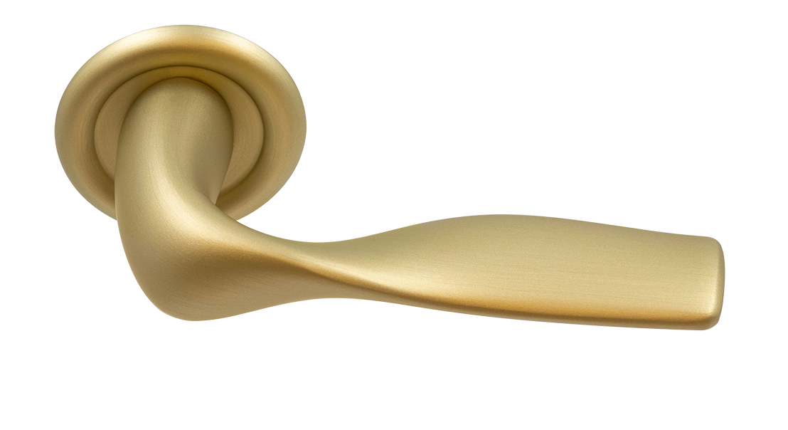 Ручка дверная LVB R7 AH на круглой розетке, цвет Осенний мёд/Autumn Honey фото купить Ижевск