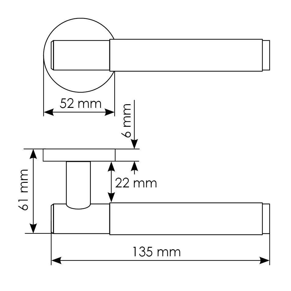 Комплект дверных ручек MH-57-R6T BL + защёлка бесшумная M1895 BL + петли врезные универсальные MSN 100X70X2.5-4BB BL (2шт), цвет черный фото купить в Ижевске