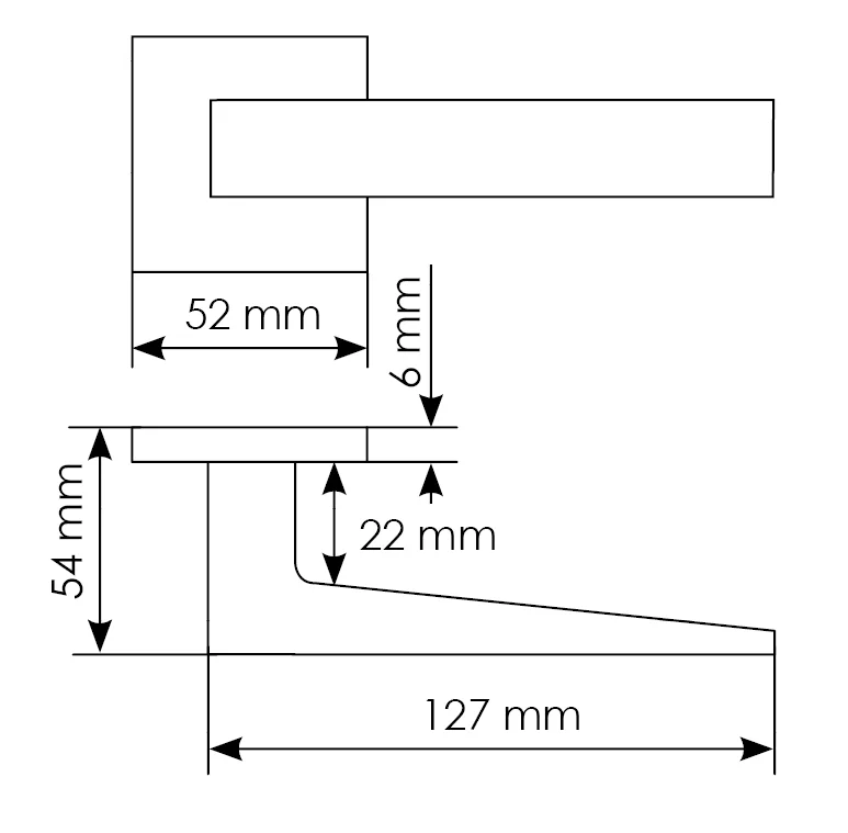 Комплект дверных ручек MH-54-S6 SSC + завертка сантехническая MH-WC-S6 SSC+ защёлка бесшумная M1895 SSC + петли врезные универсальные MSN 100X70X2.5-4BB SSC (2шт), цвет цвет суперматовый хром фото купить в Ижевске