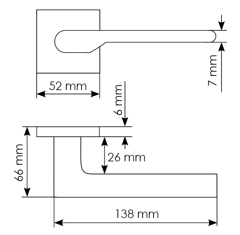 Комплект дверных ручек MH-53-S6 W + защёлка бесшумная M1895 W + петли врезные универсальные MSN 100X70X2.5-4BB W (2шт), цвет белый фото купить в Ижевске