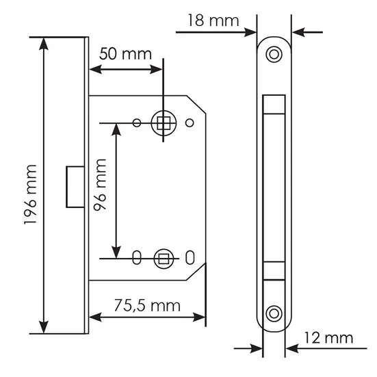 Комплект дверных ручек MH-54-S6 BL с заверткой MH-WC-S6 BL + замок M1895 BL, цвет черный фото дверная фурнитура Ижевск