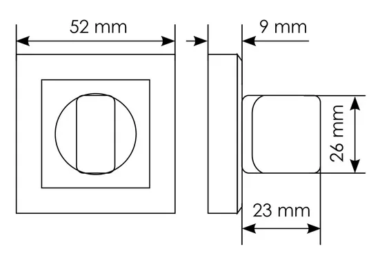 Комплект дверных ручек MH-28 BL-S с заверткой MH-WC-S BL, цвет черный  фотомореллиИжевск