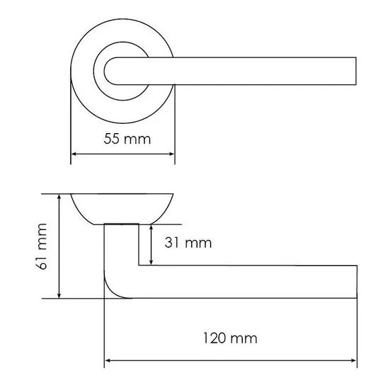 Комплект дверных ручек MH-03 BL с заверткой MH-WC BL + магнитный замок M1895 BL, цвет черный  фотомореллиИжевск