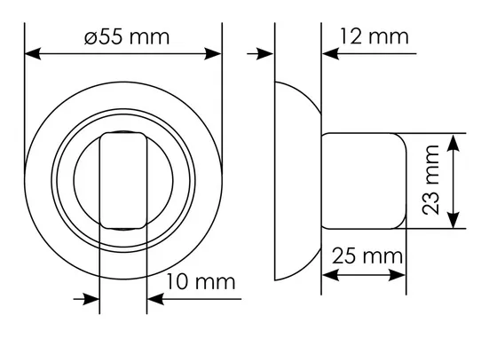 Комплект дверных ручек MH-03 BL с заверткой MH-WC BL + магнитный замок M1895 BL, цвет черный  фото дверная фурнитура Ижевск