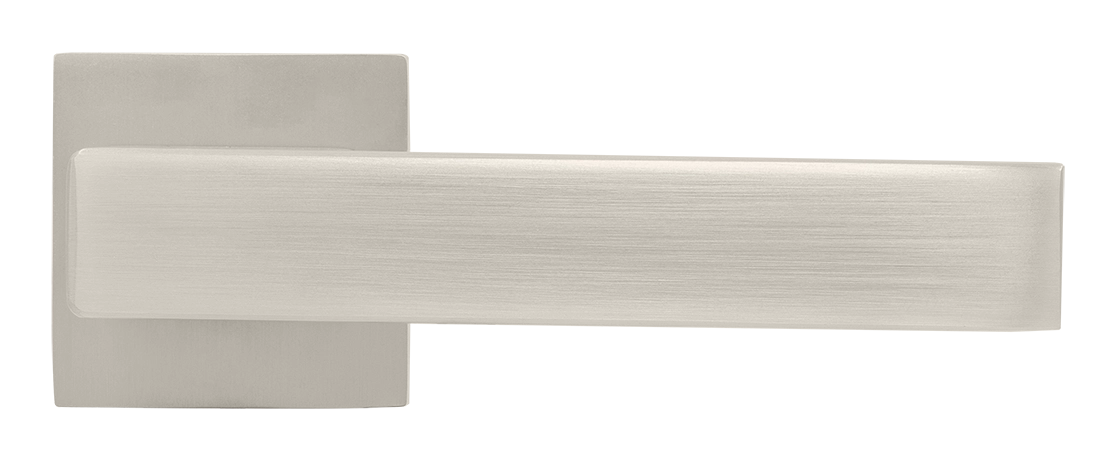 Ручка дверная LOT MH-56-S6 MSN раздельная на квадратной розетке 6 мм, цвет матовый сатинированный никель, ЦАМ фото купить в Ижевске