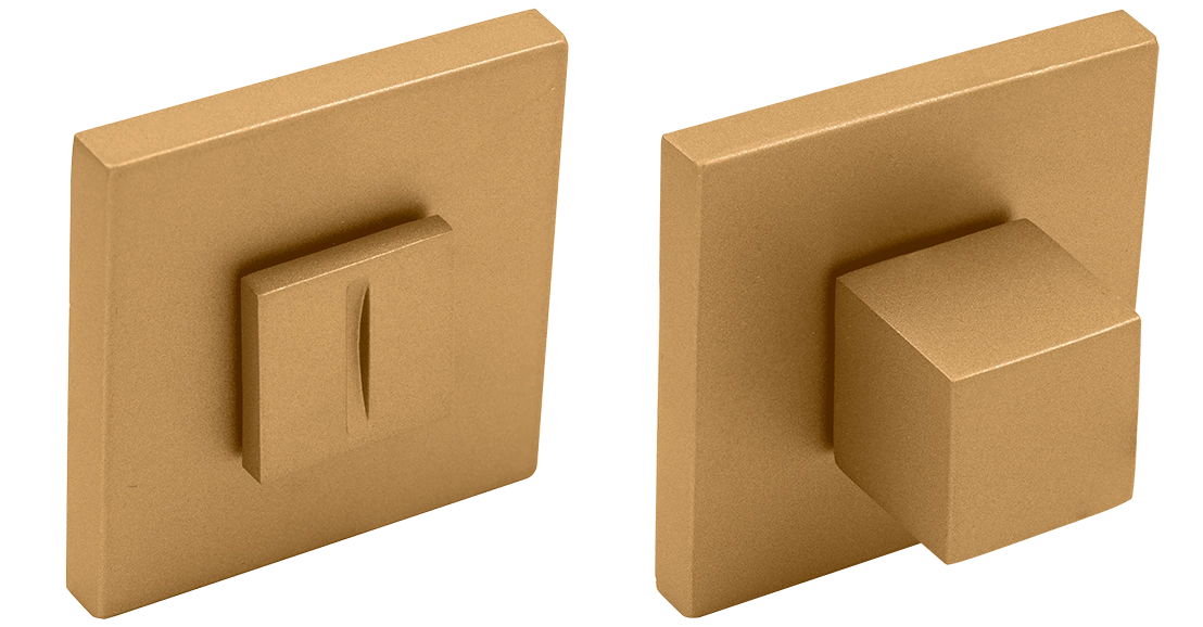 Завертка сантехническая MH-WC-S6 FTG на квадратной розетке цвет матовое итальянское золото, ЦАМ фото купить Ижевск