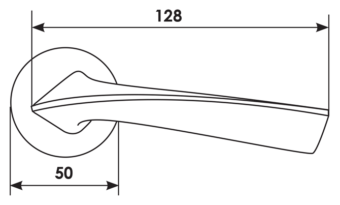 Ручка дверная COMETA R5 NIS раздельная на круглой розетке, цвет матовый никель, ЦАМ фото купить в Ижевске