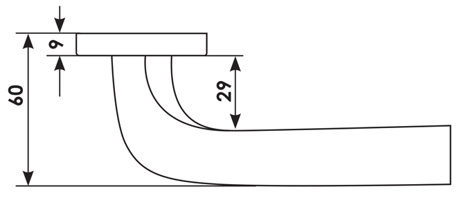 Ручка дверная COMETA R5 NIS раздельная на круглой розетке, цвет матовый никель, ЦАМ фото фурнитура Ижевск