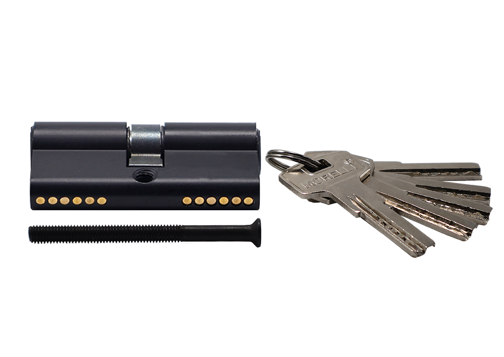 Ключевой цилиндр высокой секретности HS 60C BL (60мм) цвет черный фото купить в Ижевске