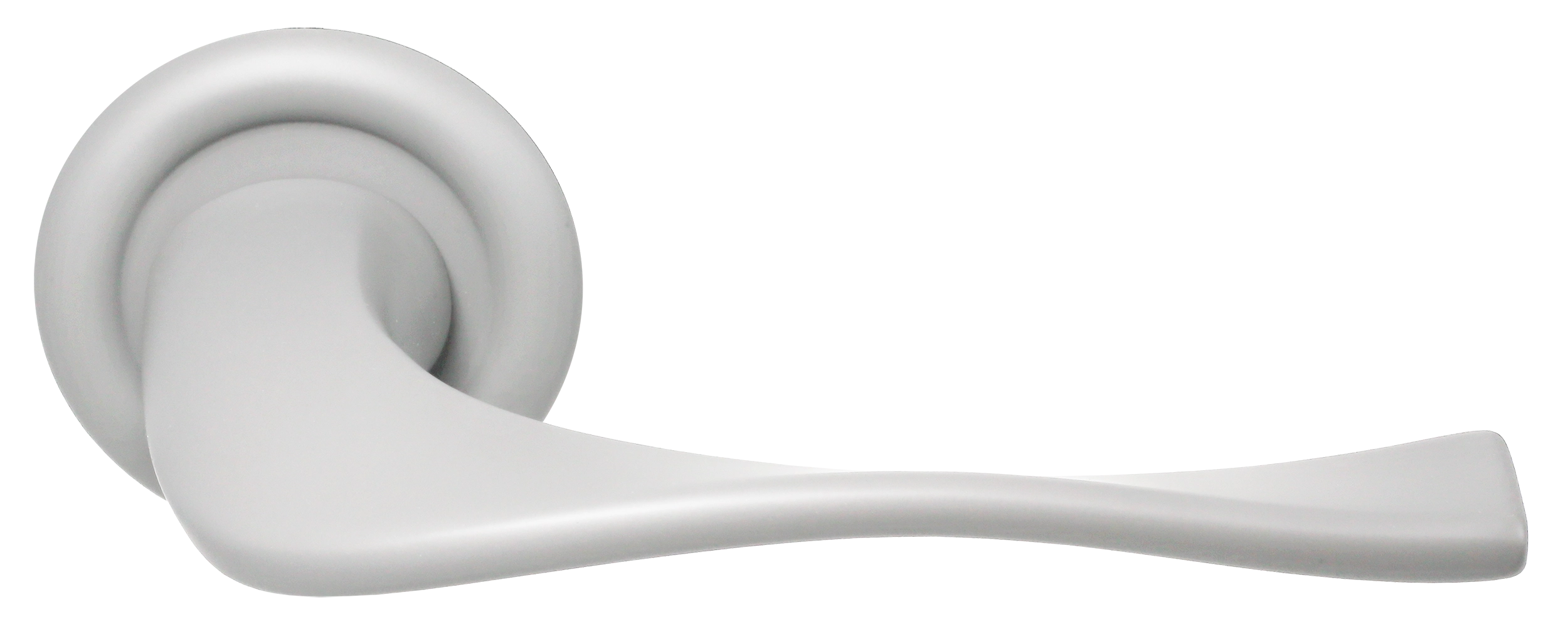 Ручка дверная SKYSCRAPER R7 SSW на круглой розетке, цвет Стокгольмский снегопад/Stockholm Snowfall фото купить Ижевск