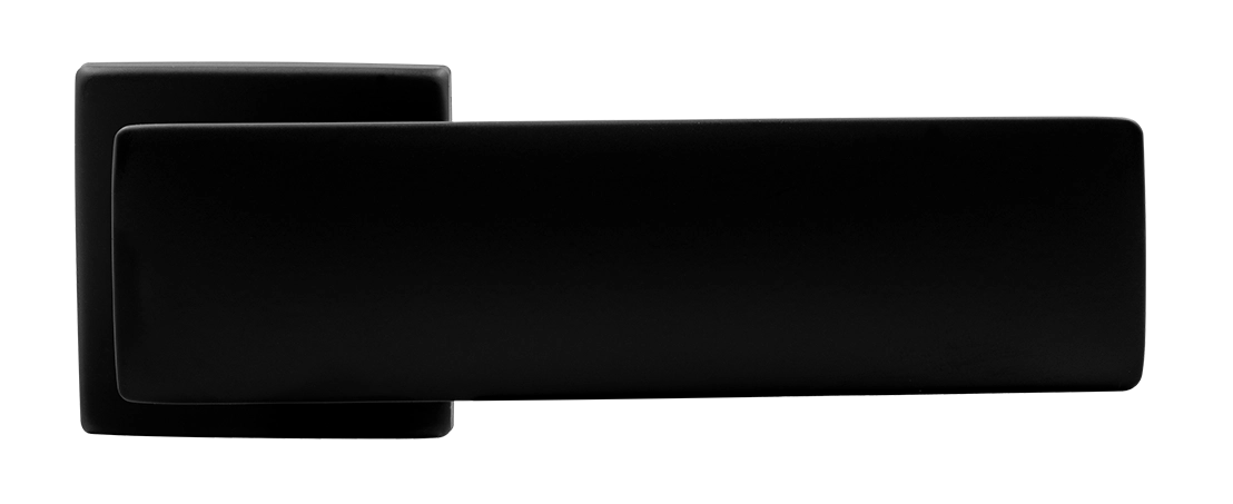 Ручка дверная SPACE S5 NERO-ST на квадратной розетке, цвет черный soft-touch, ЦАМ фото купить в Ижевске