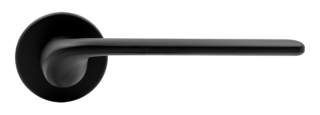 Ручка дверная TOMORROW R5 NERO-ST на круглой розетке, цвет черный soft-touch, ЦАМ фото купить в Ижевске