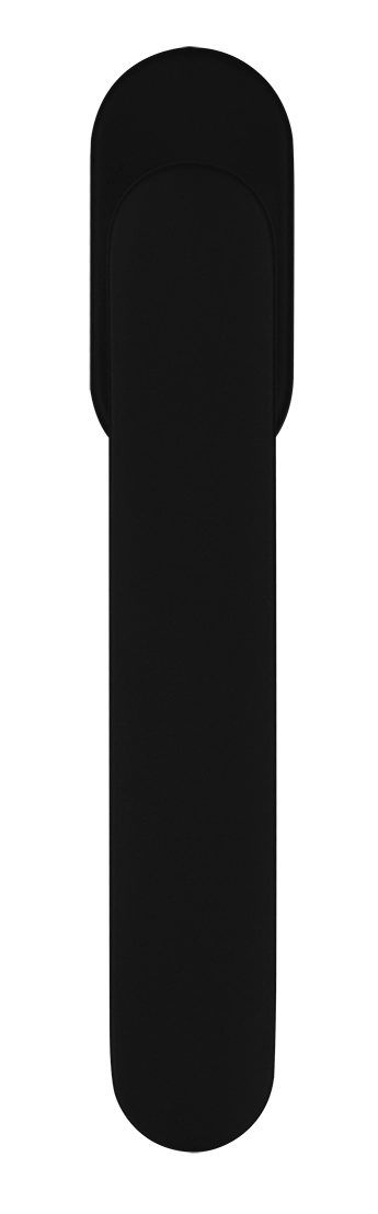 Ручка оконная LE BOAT W1 NERO-ST на прямоугольной розетке, цвет черный soft-touch, латунь фото купить в Ижевске