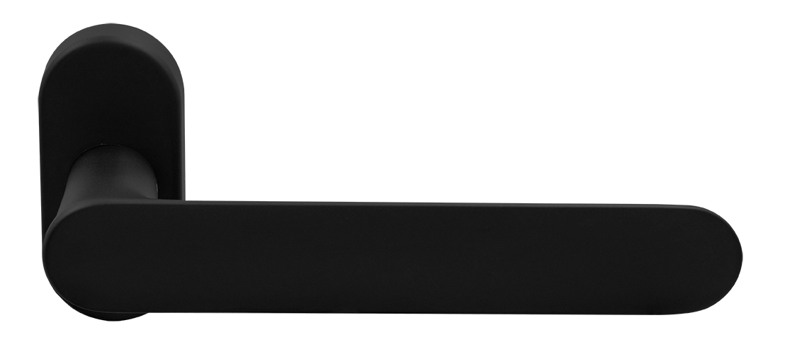 Ручка оконная LE BOAT W1 NERO-ST на прямоугольной розетке, цвет черный soft-touch, латунь фото morelli Ижевск