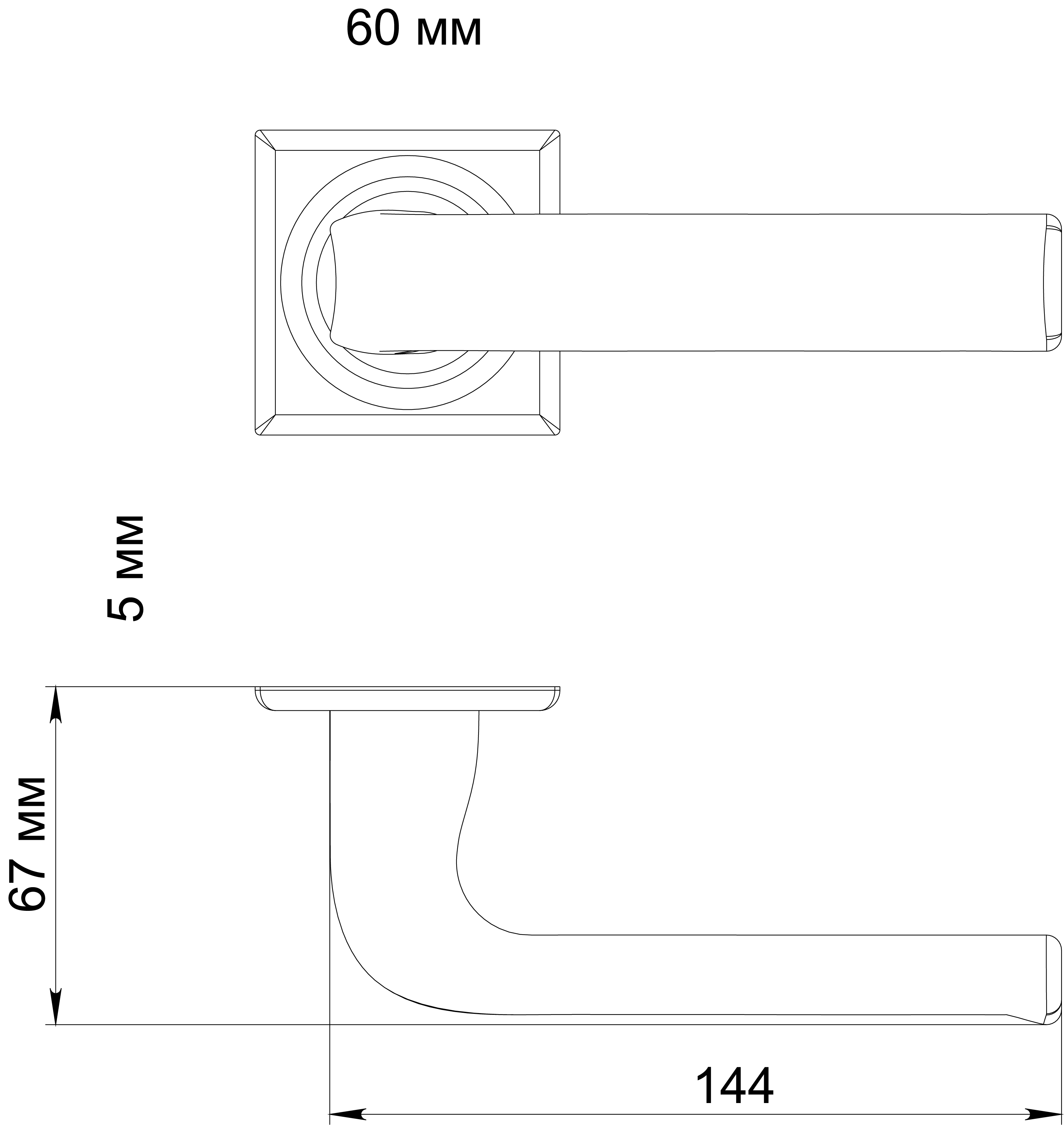 Ручка дверная THE BUS STATION S7 WF на квадратной розетке, цвет Зимняя стужа/Winter Frost фото фурнитура Ижевск