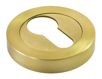 Накладка на замок LUX-KH-R2 OSA круглая под евроцилиндр, цвет матовое золото