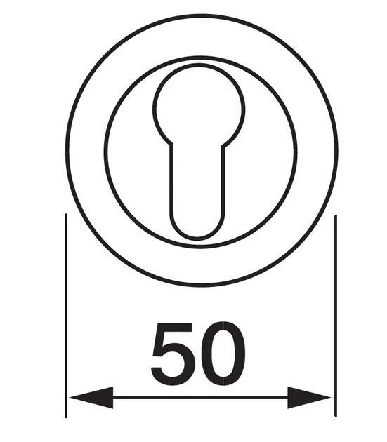 Накладка на замок LUX-KH-R2 CSA круглая под евроцилиндр, цвет матовый хром фото купить в Ижевске