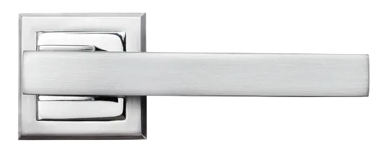 PIQUADRO, ручка дверная MH-37 SC/CP-S, на квадратной накладке, цвет - мат.хром/хром фото купить в Ижевске