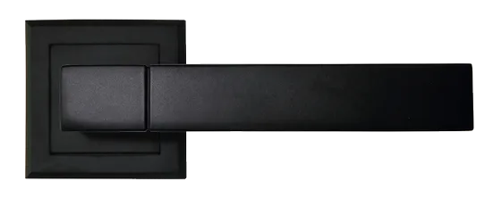 FUKOKU, ручка дверная на квадратной накладке MH-28 BL-S, цвет - черный фото купить в Ижевске
