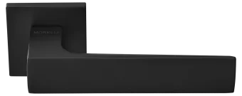Ручка дверная MIRA MH-54-S6 BL раздельная на квадратной розетке 6 мм, цвет черный, ЦАМ Light
