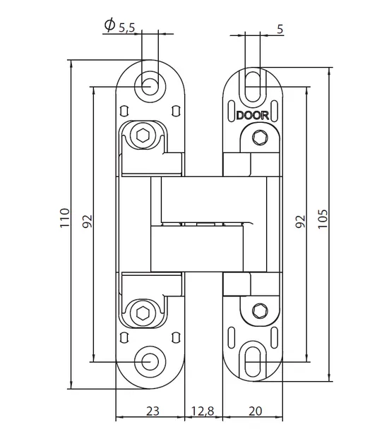 HH-19 B, скрытая петля, цвет - черный фото купить в Ижевске