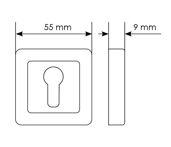 Накладка MH-KH-S55 GR/PC на ключевой цилиндр, цвет графит/хром фото купить в Ижевске